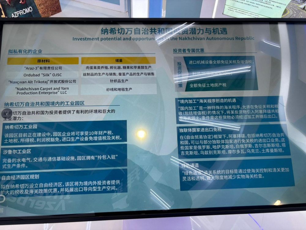 Naxçıvan Muxtar Respublikasının iqtisadi və investisiya potensialı CIFIT 2025 sərgisində təqdim olunur<font color=red> - FOTOLAR</font>