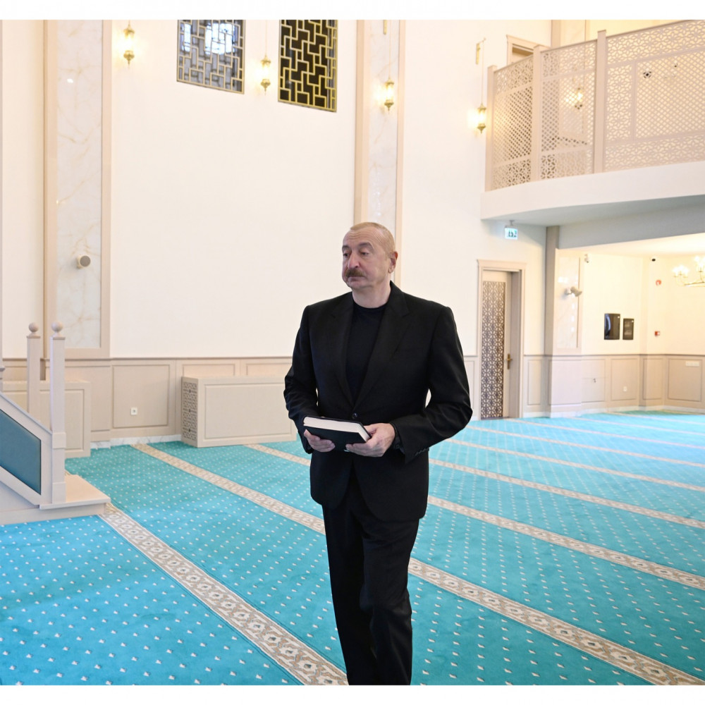 Hadrut qəsəbəsində inşa edilmiş məscidin açılışı olub<font color=red> - FOTOLAR</font>