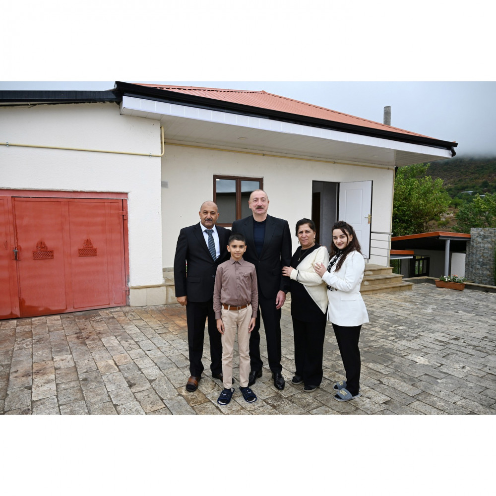 Prezident İlham Əliyev Xocavənd rayonunun Sos kəndində olub<font color=red> - FOTOLAR</font>