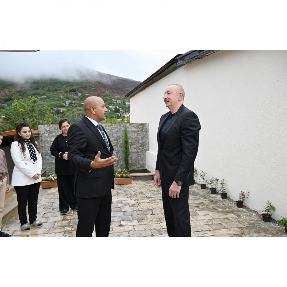 Prezident İlham Əliyev Xocavənd rayonunun Sos kəndində olub<font color=red> - FOTOLAR</font>