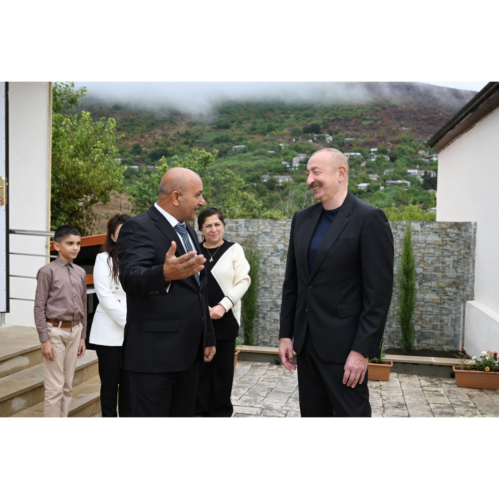 Prezident İlham Əliyev Xocavənd rayonunun Sos kəndində olub<font color=red> - FOTOLAR</font>