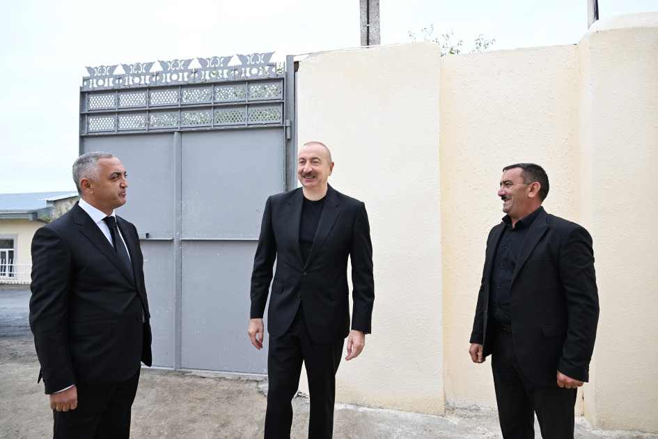 Prezident İlham Əliyev Xocalı rayonunun Seyidbəyli kəndində olub<font color=red> - FOTOLAR</font>