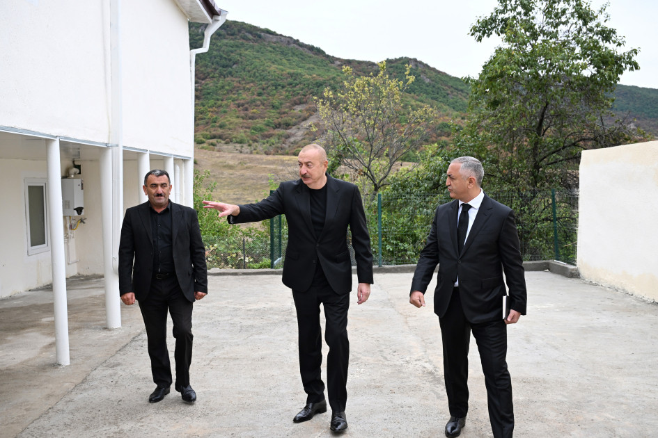 Prezident İlham Əliyev Xocalı rayonunun Seyidbəyli kəndində olub<font color=red> - FOTOLAR</font>
