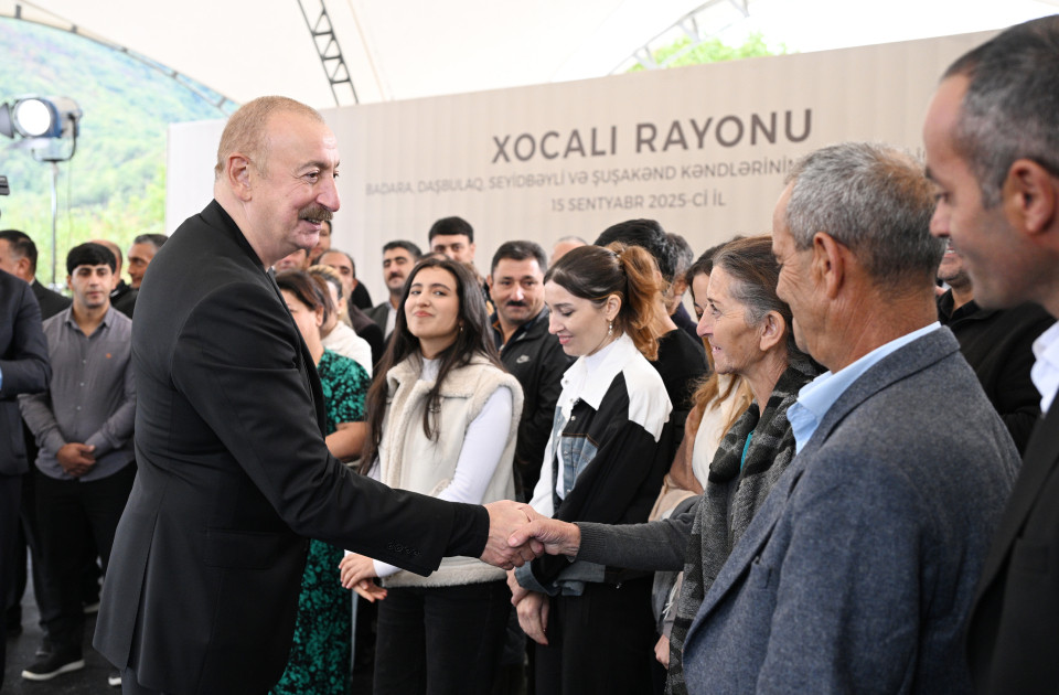 Prezident İlham Əliyev Xocalının Badara, Daşbulaq, Seyidbəyli və Şuşakənd kəndlərinin sakinləri ilə görüşüb<font color=red> - FOTOLAR</font>
