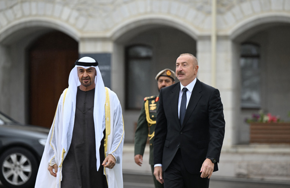 Birləşmiş Ərəb Əmirliklərinin Prezidentinin Şuşada rəsmi qarşılanma mərasimi olub<font color=red> - FOTOLAR</font>