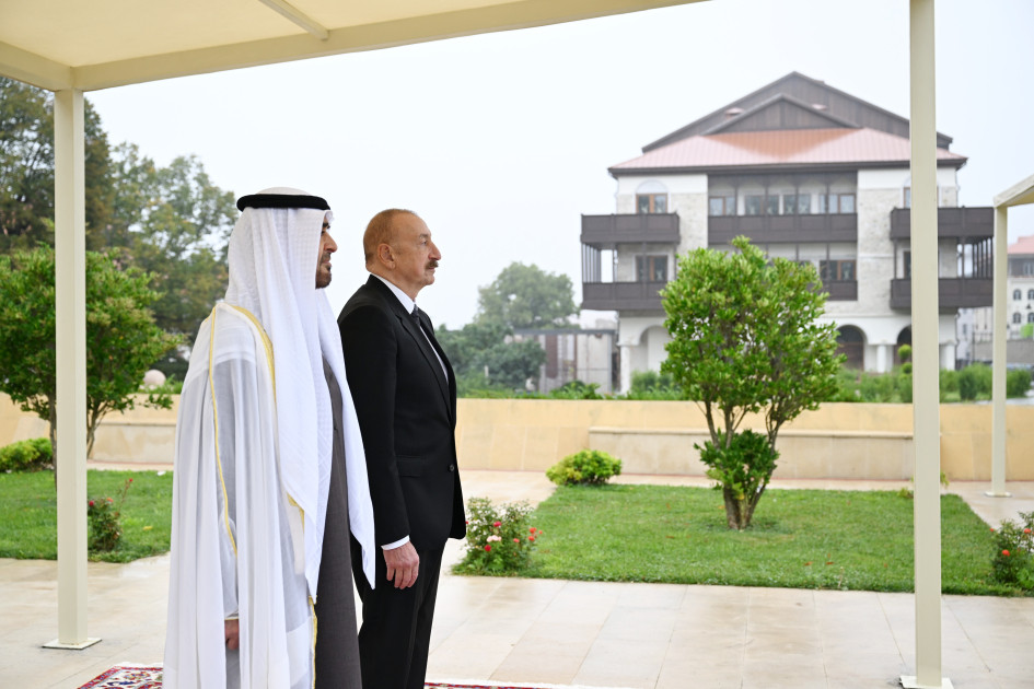 Birləşmiş Ərəb Əmirliklərinin Prezidentinin Şuşada rəsmi qarşılanma mərasimi olub<font color=red> - FOTOLAR</font>