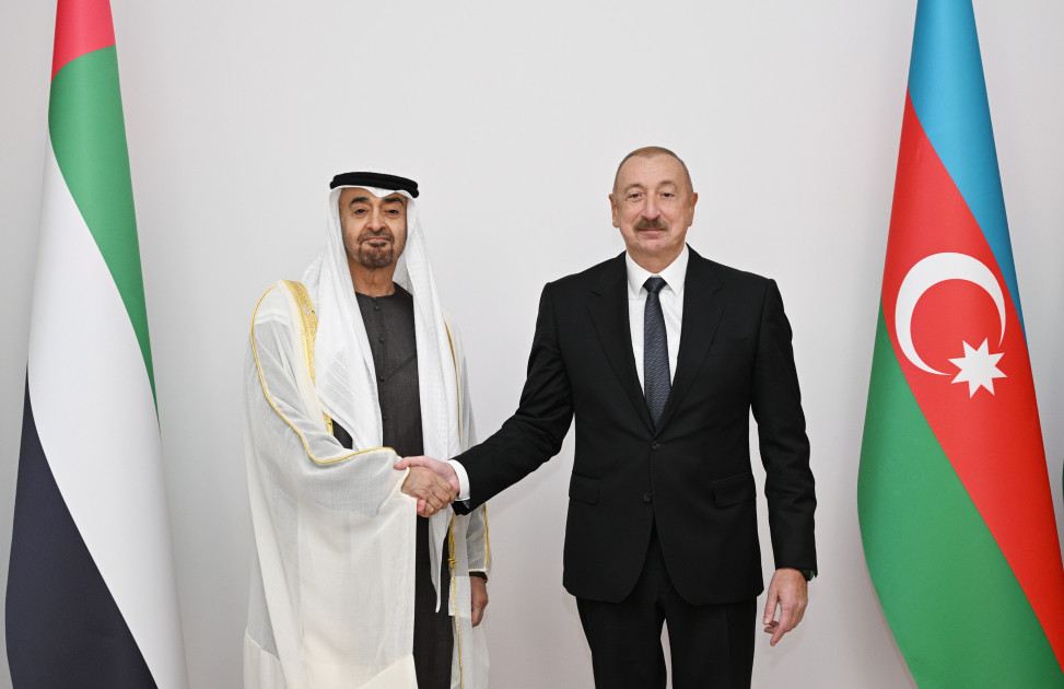 Birləşmiş Ərəb Əmirliklərinin Prezidentinin Şuşada rəsmi qarşılanma mərasimi olub<font color=red> - FOTOLAR</font>