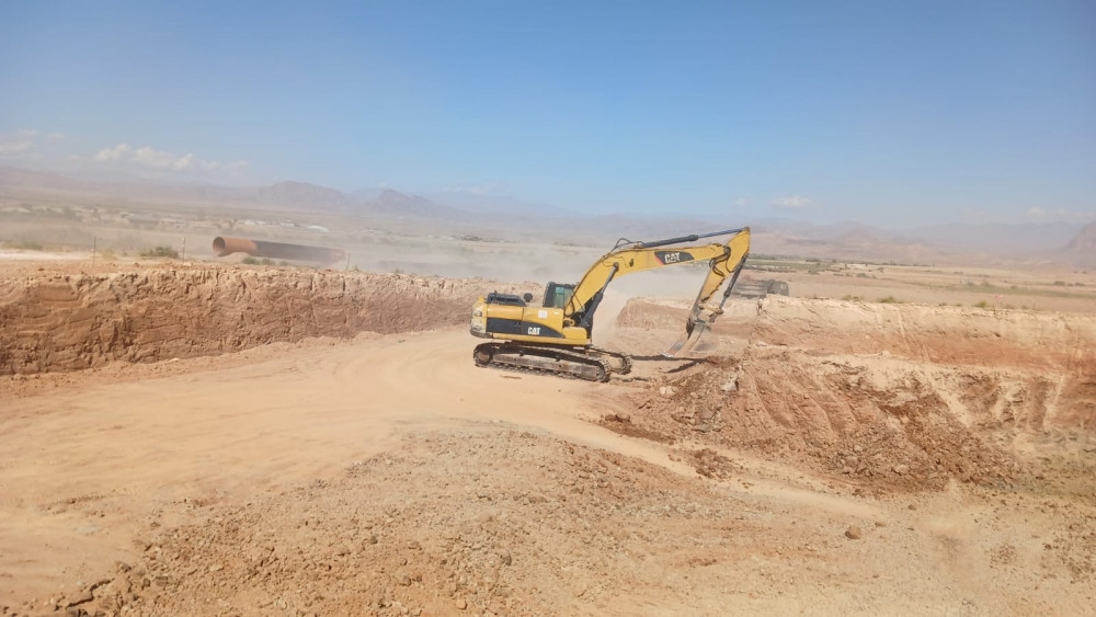 Araz çayından Nehrəm qəsəbəsinə su çəkilir<font color=red> - FOTOLAR</font>