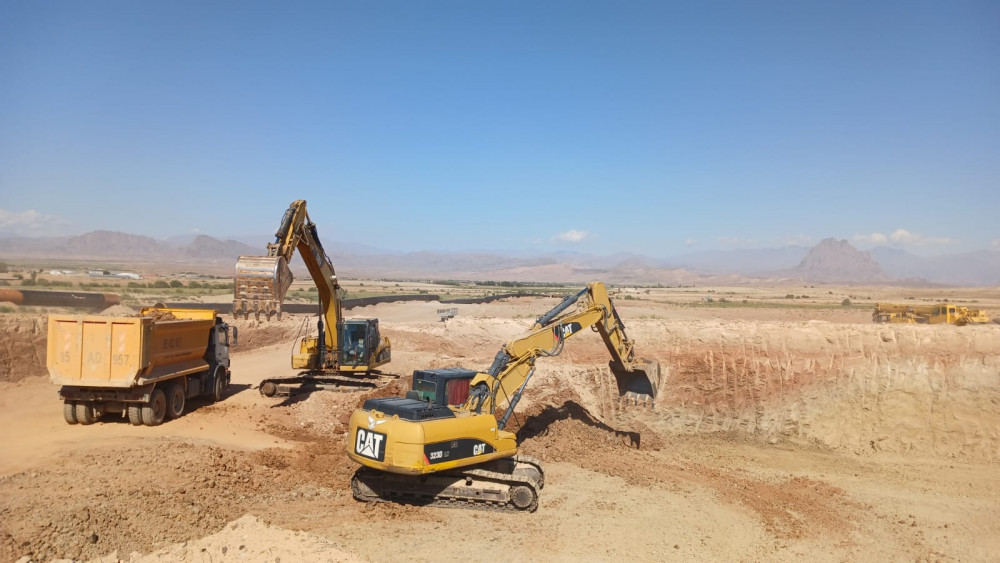 Araz çayından Nehrəm qəsəbəsinə su çəkilir<font color=red> - FOTOLAR</font>