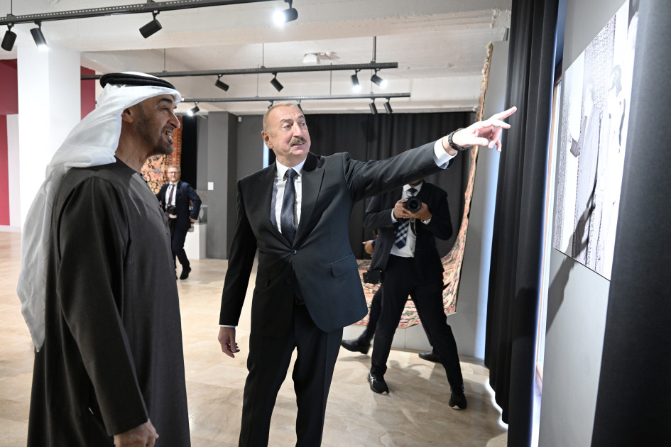 Azərbaycanın və Birləşmiş Ərəb Əmirliklərinin prezidentləri Milli Xalça Muzeyinin Şuşa filialında olublar<font color=red> - FOTOLAR</font>