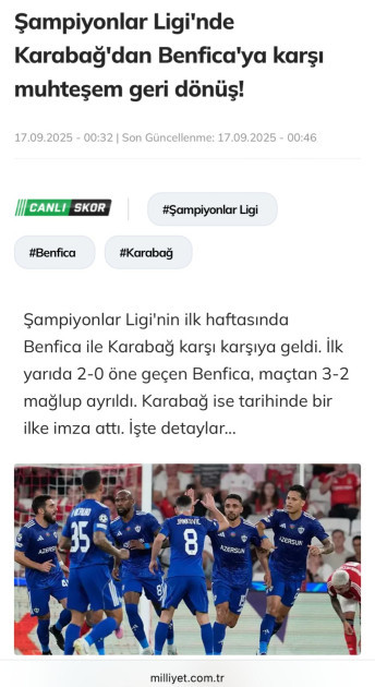 “Qarabağ”ın Portuqaliyada qazandığı tarixi qələbə xarici mətbuatda geniş işıqlandırılıb<font color=red> - FOTOLAR</font>