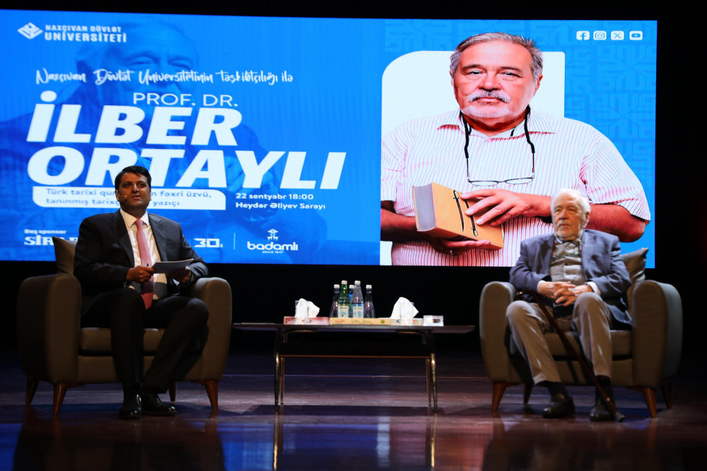 Professor İlbər Ortaylı Naxçıvanda Heydər Əliyev Sarayında yerli ictimaiyyətlə görüşüb<font color=red> - FOTOLAR</font>