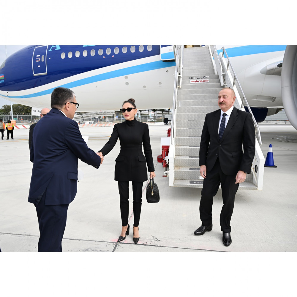 Prezident İlham Əliyev BMT Baş Assambleyasının 80-ci sessiyasında iştirak etmək üçün Nyu-Yorka səfərə gəlib<font color=red> - FOTOLAR</font>