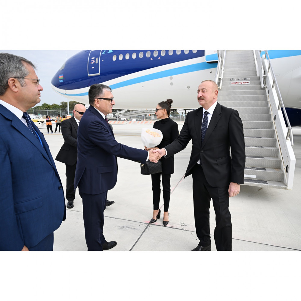 Prezident İlham Əliyev BMT Baş Assambleyasının 80-ci sessiyasında iştirak etmək üçün Nyu-Yorka səfərə gəlib<font color=red> - FOTOLAR</font>