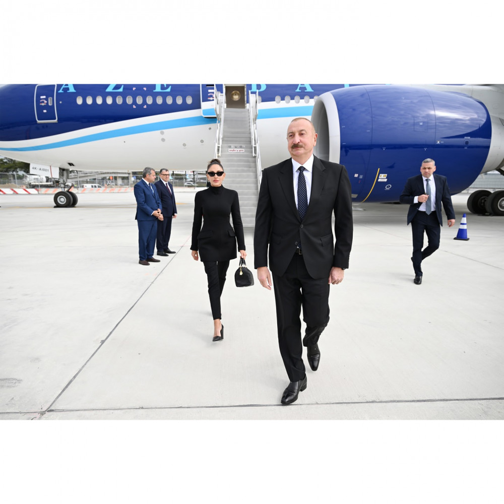 Prezident İlham Əliyev BMT Baş Assambleyasının 80-ci sessiyasında iştirak etmək üçün Nyu-Yorka səfərə gəlib<font color=red> - FOTOLAR</font>