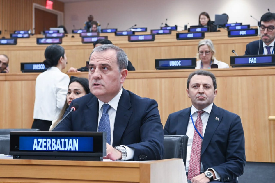 Ceyhun Bayramov BMT Baş Assambleyasının 80-ci sessiyası çərçivəsində keçirilən görüşdə çıxış edib<font color=red> - FOTOLAR</font>