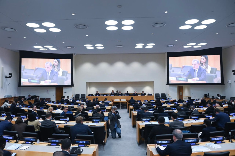 Ceyhun Bayramov BMT Baş Assambleyasının 80-ci sessiyası çərçivəsində keçirilən görüşdə çıxış edib<font color=red> - FOTOLAR</font>