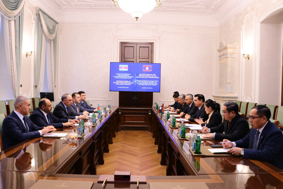 Azərbaycanın Baş Prokurorluğu ilə Laosun Ali Xalq Prokurorluğu arasında Anlaşma Memorandumu imzalanıb<font color=red> - FOTOLAR</font>