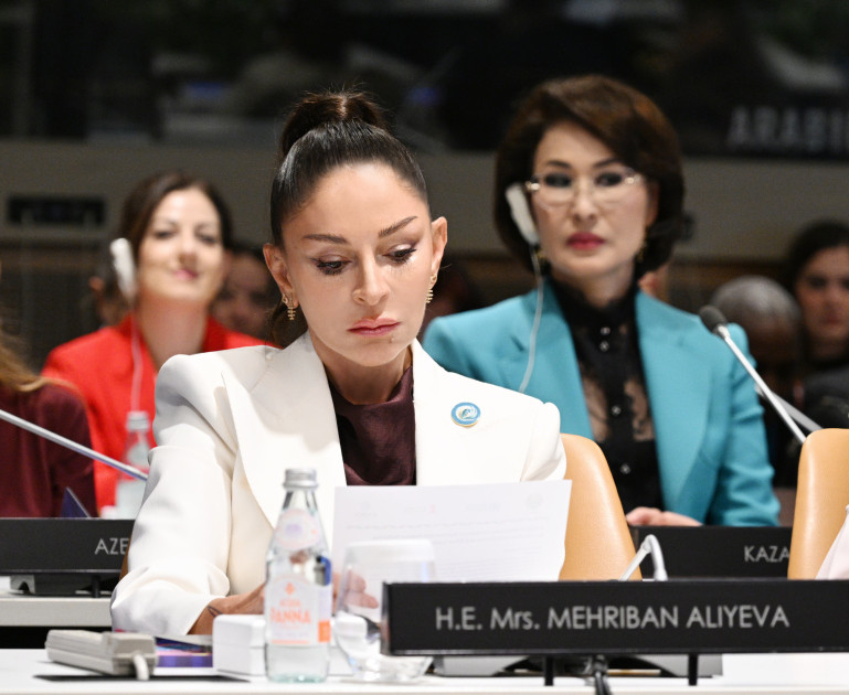 Birinci xanım Mehriban Əliyeva BMT Baş Assambleyası çərçivəsində xüsusi sessiyada iştirak edib<font color=red> - FOTOLAR</font>