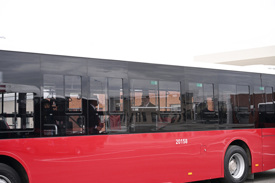 Prezident İlham Əliyev “BakuBus” MMC-nin Gəncə Avtoparkının açılışında iştirak edib<font color=red> - FOTOLAR</font>