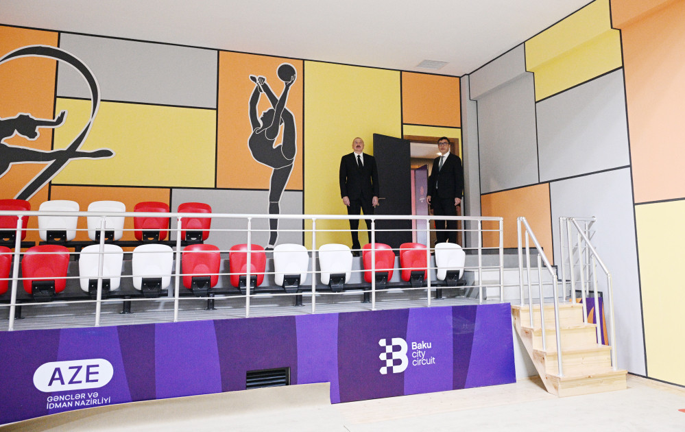 Prezident İlham Əliyev Yevlax Olimpiya İdman Kompleksinin açılışında iştirak edib<font color=red> - FOTOLAR</font>