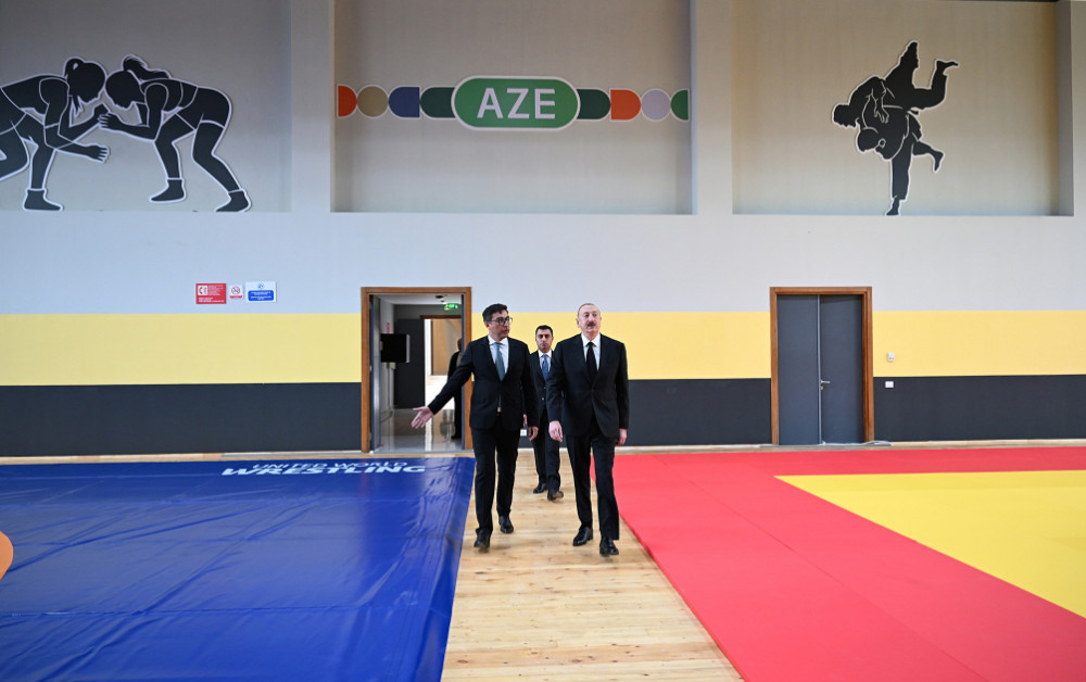 Prezident İlham Əliyev Yevlax Olimpiya İdman Kompleksinin açılışında iştirak edib<font color=red> - FOTOLAR</font>