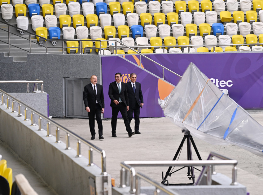 Prezident İlham Əliyev Gəncə şəhər stadionunun açılışında iştirak edib<font color=red> - FOTOLAR</font>