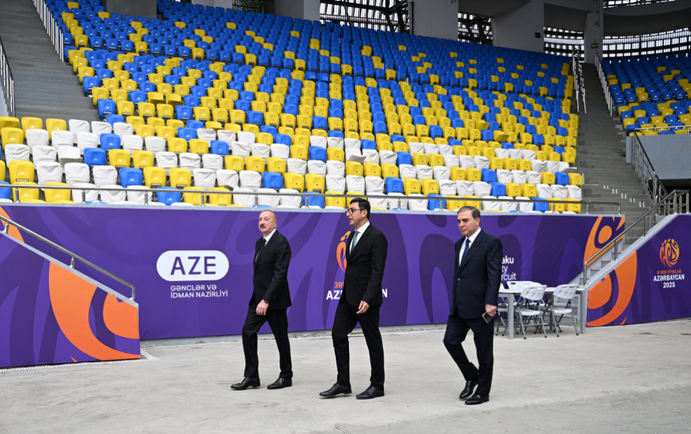 Prezident İlham Əliyev Gəncə şəhər stadionunun açılışında iştirak edib<font color=red> - FOTOLAR</font>