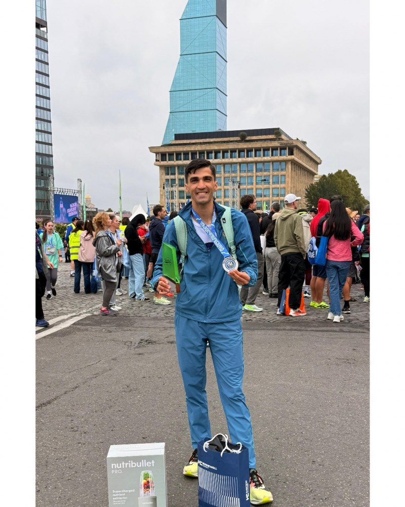 Naxçıvanlı idmançı Əmrah Nağıyev Tbilisi Marafonununun ilk onluğunda <font color=red> - FOTOLAR</font>