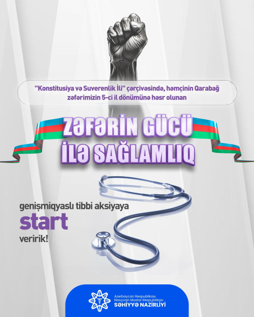 Naxçıvanda “Zəfərin gücü ilə sağlamlıq ayı” tibbi aksiyasına başlanılır<font color=red> - FOTOLAR</font>
