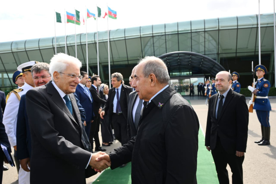 İtaliya Prezidentinin Azərbaycana səfəri başa çatıb<font color=red> - FOTOLAR</font>