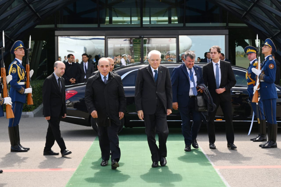 İtaliya Prezidentinin Azərbaycana səfəri başa çatıb<font color=red> - FOTOLAR</font>