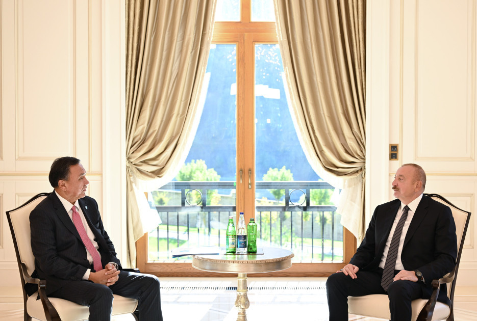 Prezident İlham Əliyev Qəbələdə Türk Dövlətləri Təşkilatının Baş katibini qəbul edib<font color=red> - FOTOLAR</font>