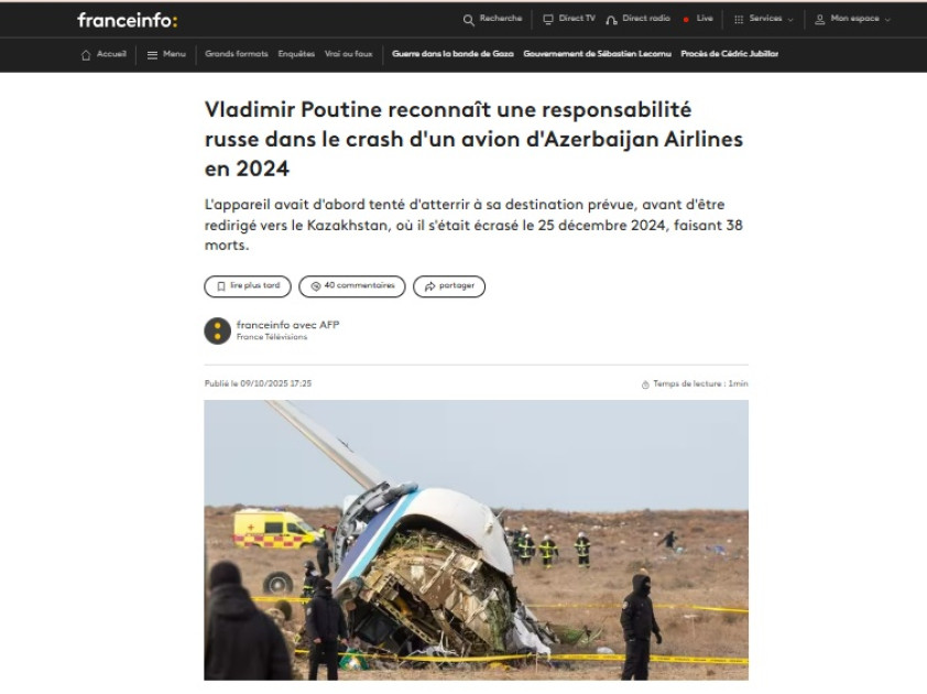 Fransa mətbuatı Prezident İlham Əliyevin rusiyalı həmkarı Vladimir Putinlə keçirdiyi görüşə diqqət ayırıb<font color=red> - FOTOLAR</font>