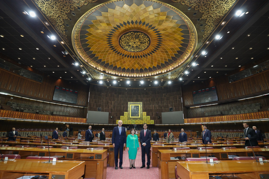 Azərbaycan-Pakistan-Türkiyə Parlament sədrlərinin üçüncü üçtərəfli görüşünün sonunda İslamabad Bəyannaməsi qəbul olunub<font color=red> - FOTOLAR</font>