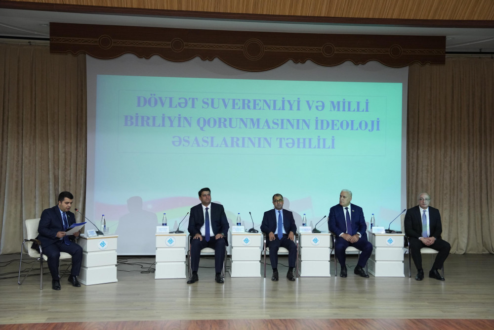 NDU-da “Dövlət suverenliyi və milli birliyin qorunmasının ideoloji əsaslarının təhlili” mövzusunda panel müzakirə keçirilib <font color=red> - FOTOLAR</font>