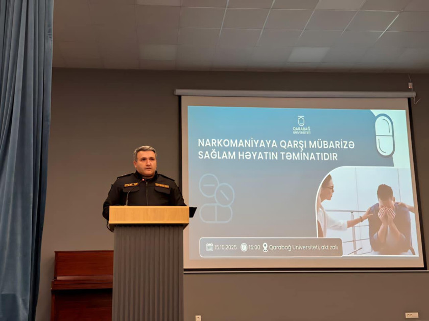Qarabağ Universitetində narkomaniyaya qarşı maarifləndirici tədbir keçirilib<font color=red> - FOTOLAR</font>
