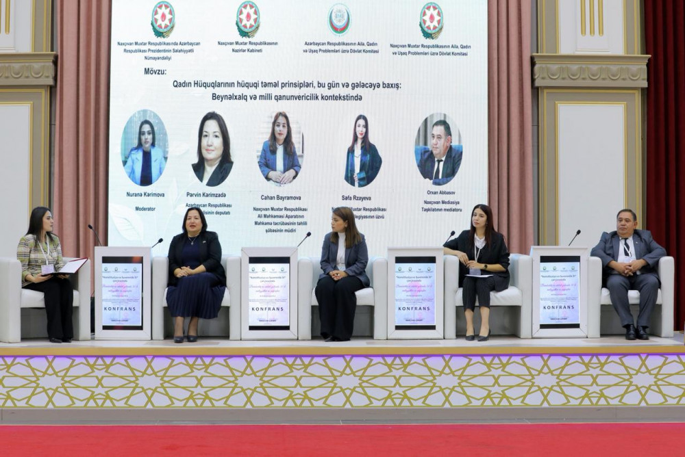 Naxçıvanda “Bərabərlik və ədalət yolunda 30 il: nailiyyətlər və çağırışlar” mövzusunda konfrans keçirilib<font color=red> - FOTOLAR</font>