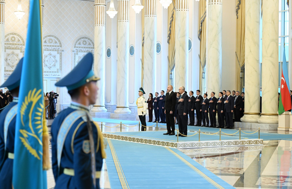 Azərbaycan Prezidenti İlham Əliyevin Astanada rəsmi qarşılanma mərasimi olub<font color='red'> - YENİLƏNİB</font><font color=red> - FOTOLAR</font>