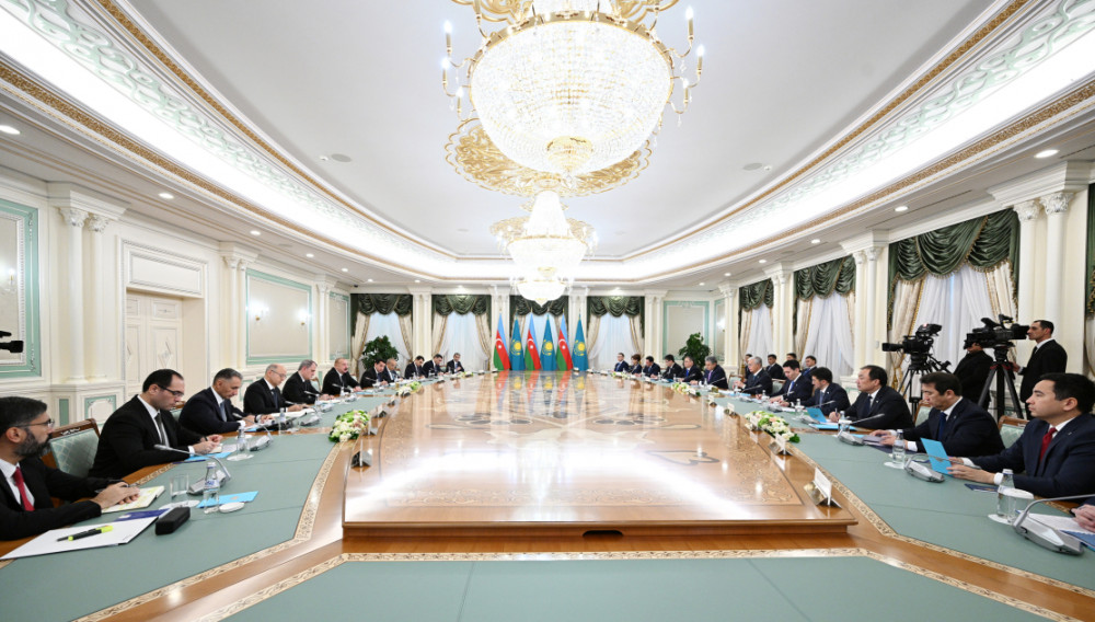 Astanada Azərbaycan-Qazaxıstan Ali Dövlətlərarası Şuranın ikinci iclası keçirilib<font color=red> - FOTOLAR</font>