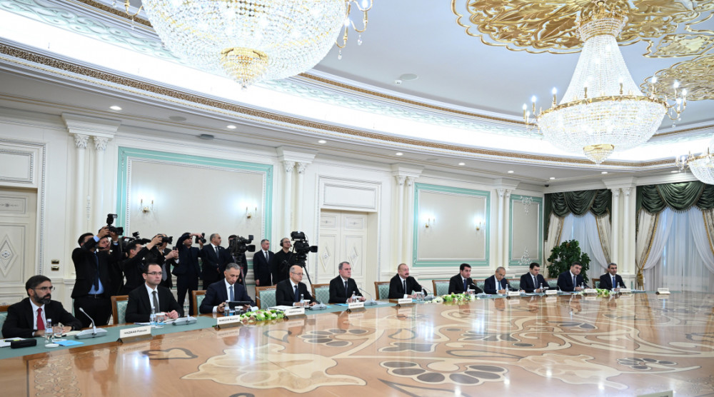 Astanada Azərbaycan-Qazaxıstan Ali Dövlətlərarası Şuranın ikinci iclası keçirilib<font color=red> - FOTOLAR</font>