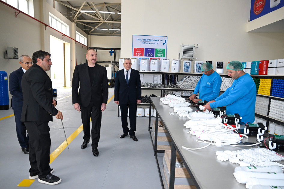 Sabirabadda su filtrlərinin istehsalı müəssisəsinin fəaliyyəti ilə tanışlıq<font color=red> - FOTOLAR</font>