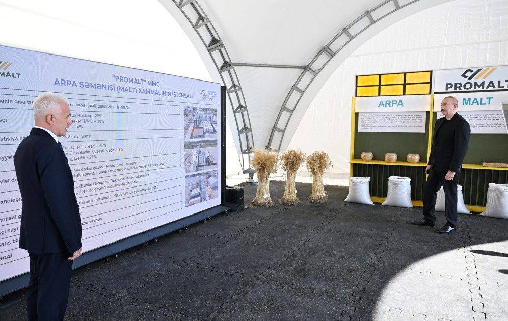 İmişlidə “Promalt” MMC-nin arpa emalı müəssisəsi istifadəyə verilib<font color=red> - FOTOLAR</font>