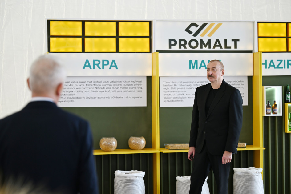 İmişlidə “Promalt” MMC-nin arpa emalı müəssisəsi istifadəyə verilib<font color=red> - FOTOLAR</font>