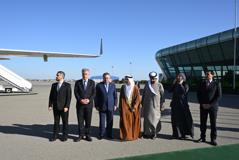 Birləşmiş Ərəb Əmirliklərinin Federal Milli Şurasının sədri Azərbaycana rəsmi səfərə gəlib<font color=red> - FOTOLAR</font>