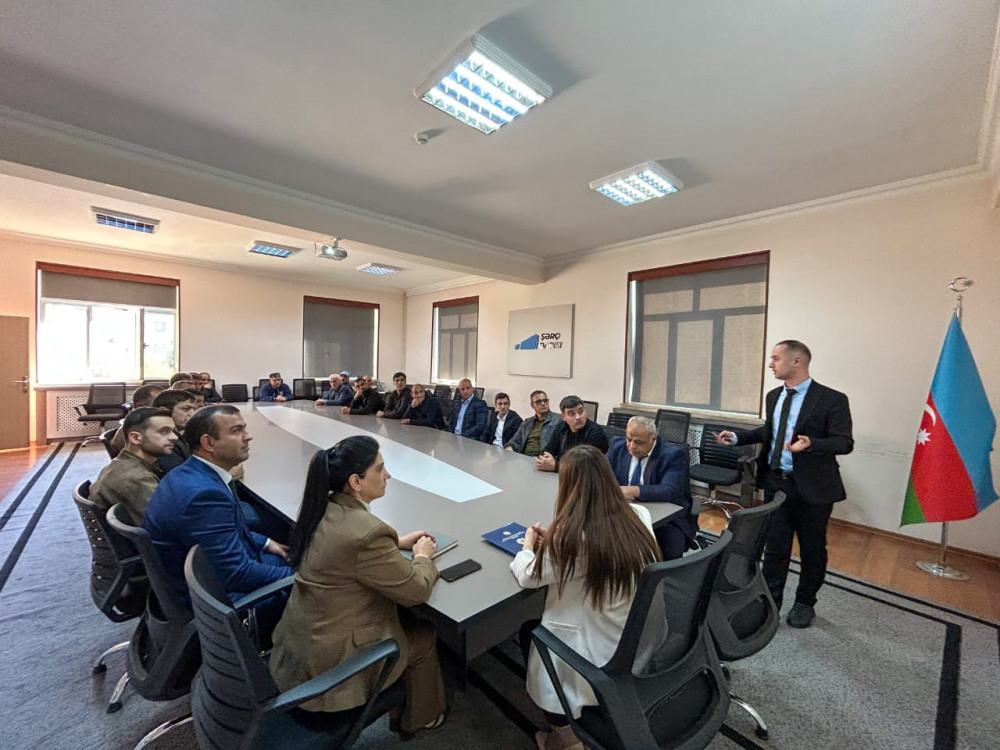 “Naxçıvan Lift Xidməti”nin əməkdaşları üçün əməyin mühafizəsi təlimi keçirilib<font color=red> - FOTOLAR</font>