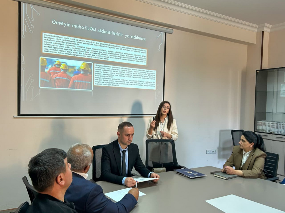 “Naxçıvan Lift Xidməti”nin əməkdaşları üçün əməyin mühafizəsi təlimi keçirilib<font color=red> - FOTOLAR</font>