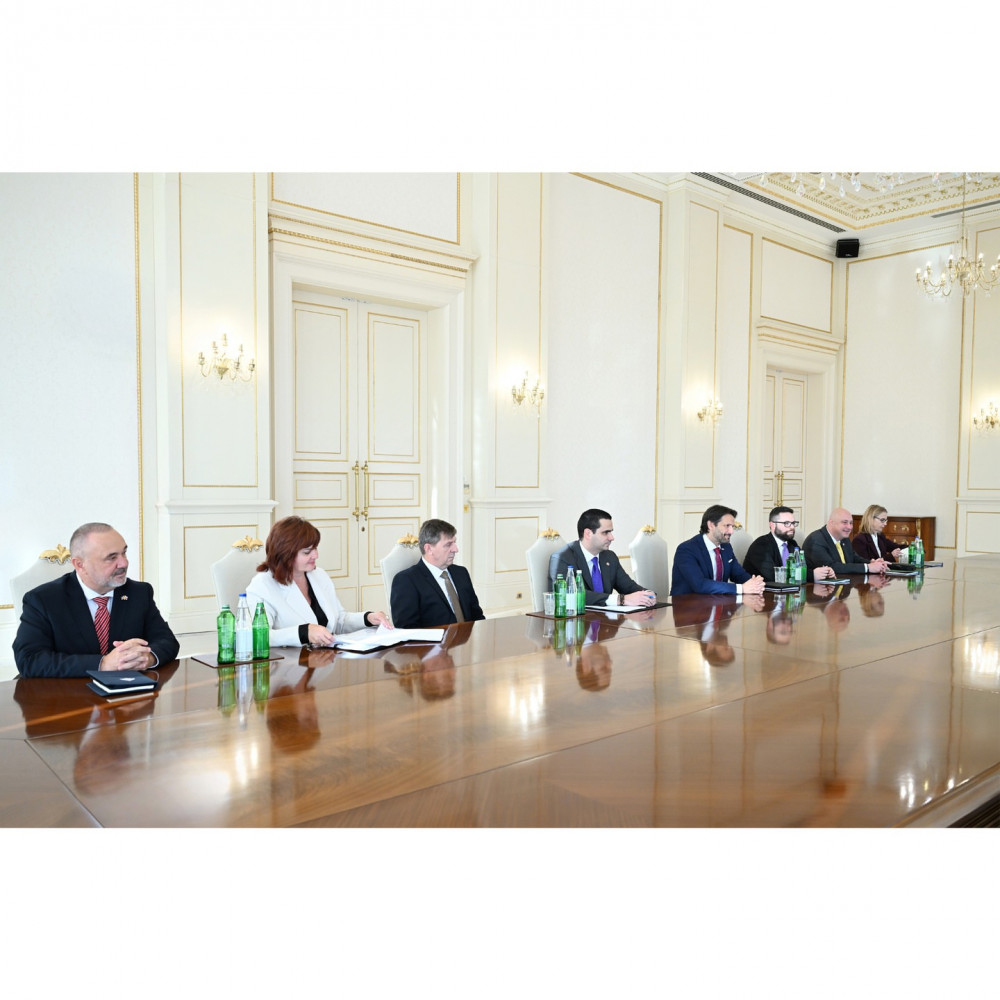 İlham Əliyev Slovakiya Baş nazirinin müavininin başçılıq etdiyi nümayəndə heyətini qəbul edib<font color=red> - FOTOLAR</font>