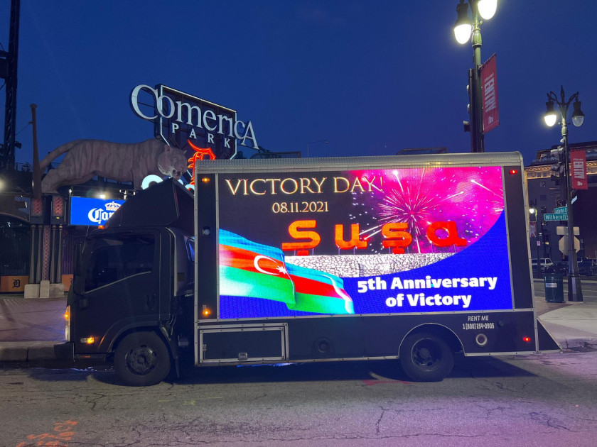 ABŞ-ın müxtəlif şəhərlərində Zəfər Günü ilə bağlı məlumatlandırma kampaniyası keçirilir<font color=red> - FOTOLAR</font>