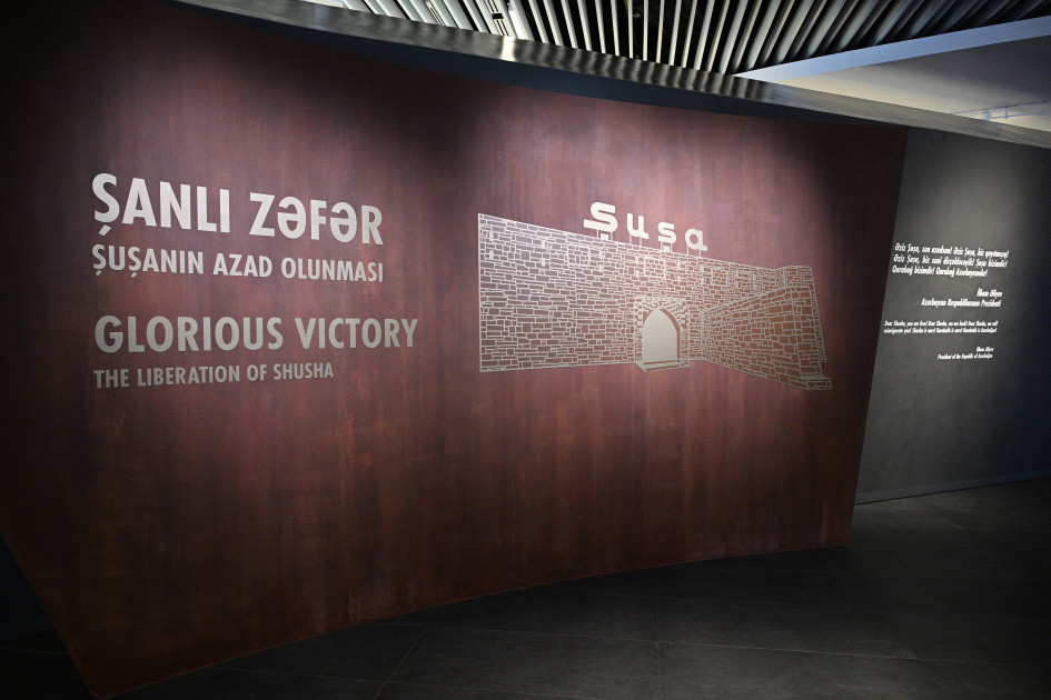 Bakıda Zəfər muzeyinin açılışı olub Prezident İlham Əliyev və birinci xanım Mehriban Əliyeva tədbirdə iştirak ediblər<font color=red> - FOTOLAR</font>